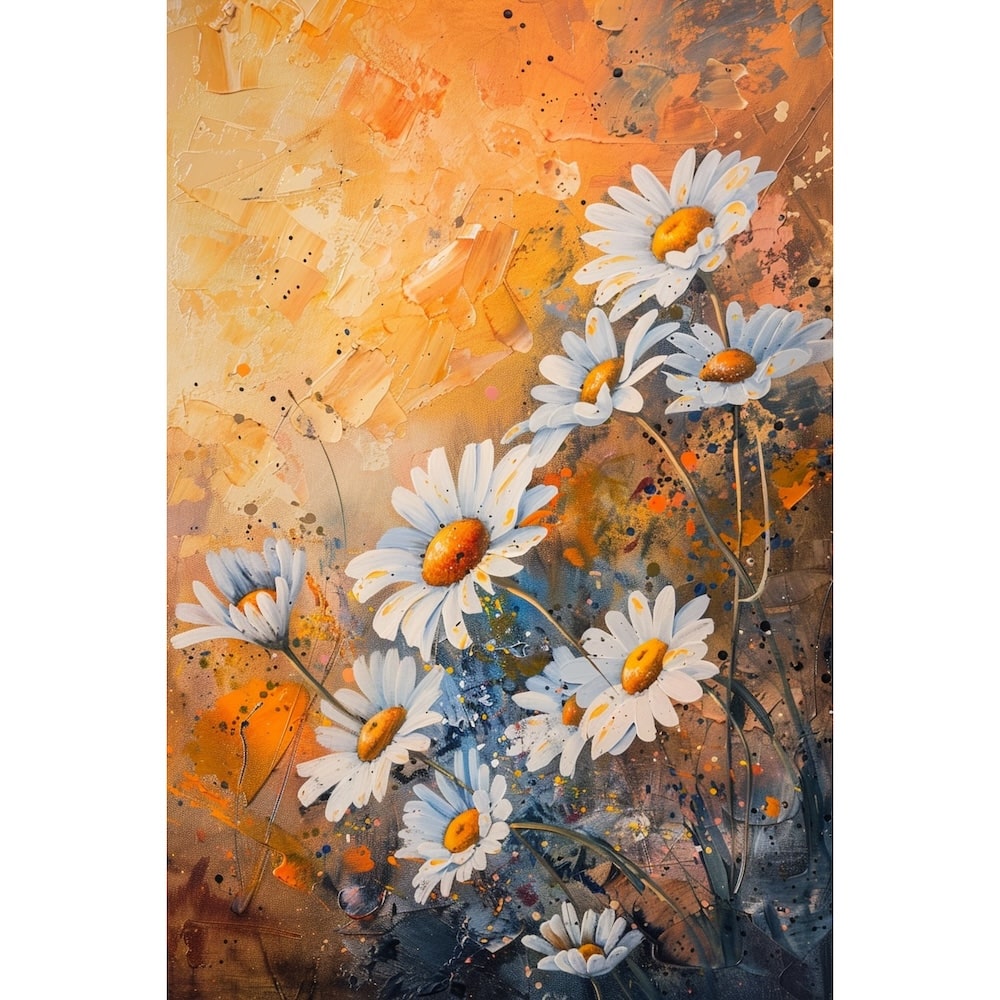 Canvas of Daisy Flower