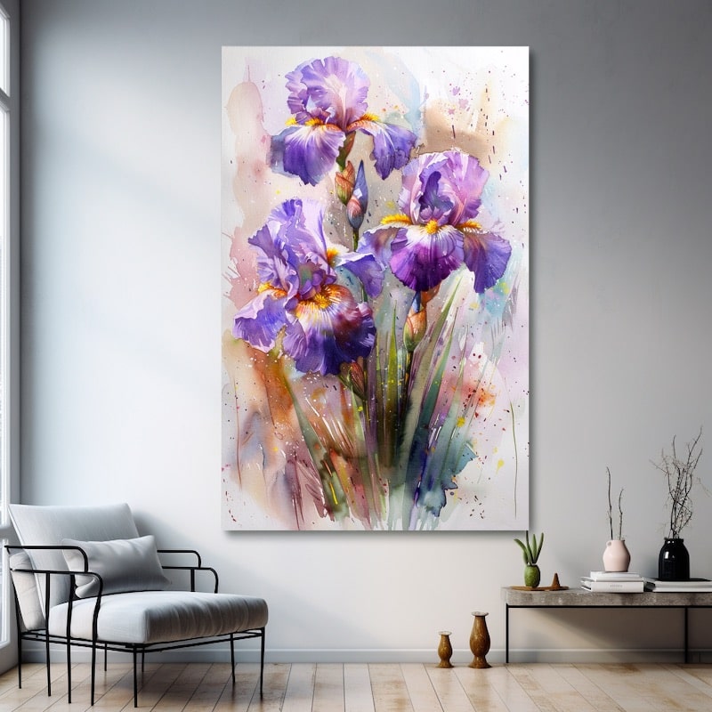 Modern Abstract Painting of Flowers