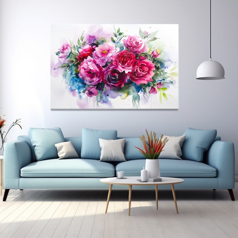 Flower Painting on Wood