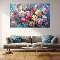 Thumbnail for Abstract Flowers Acrylic on Canvas