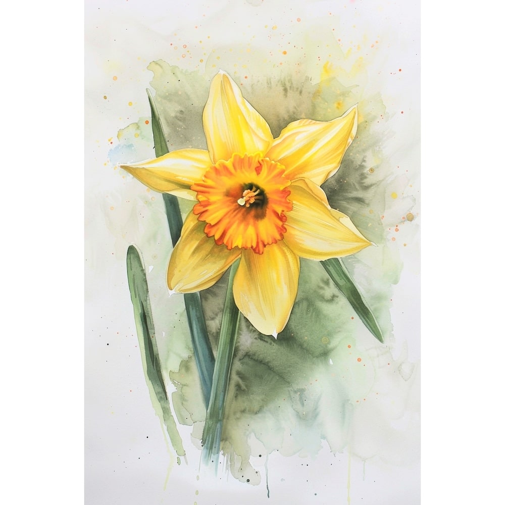 Canvas of Daffodils Flowers