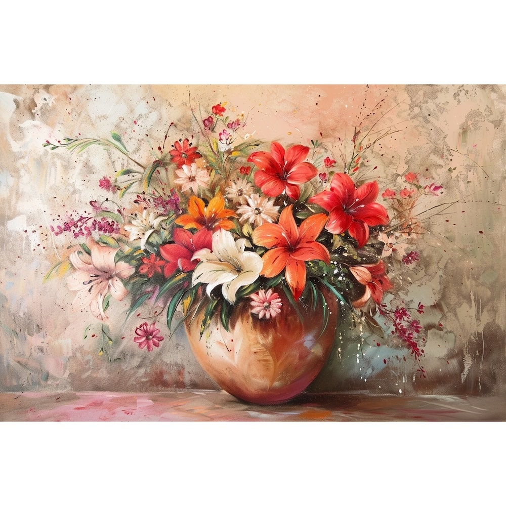 Flowers in Vase Canvas