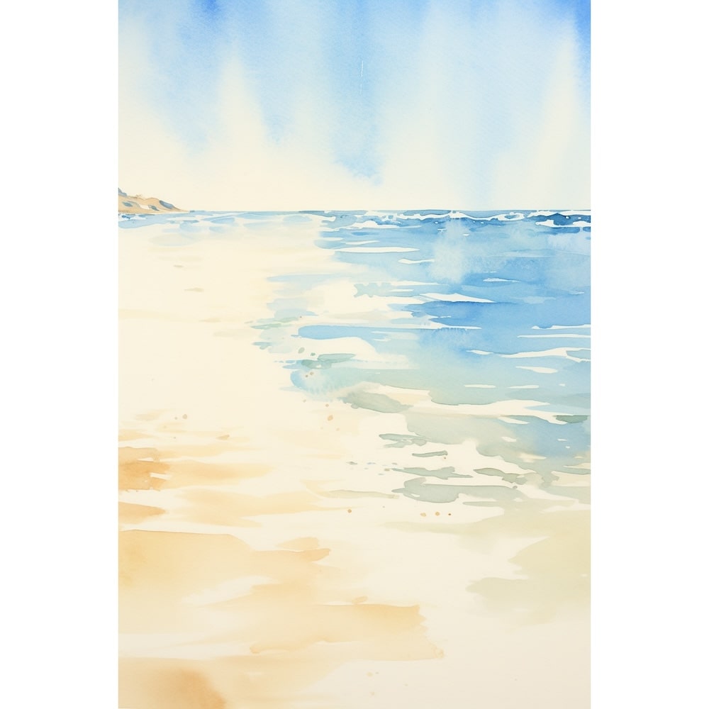 Beach Watercolor Canvas