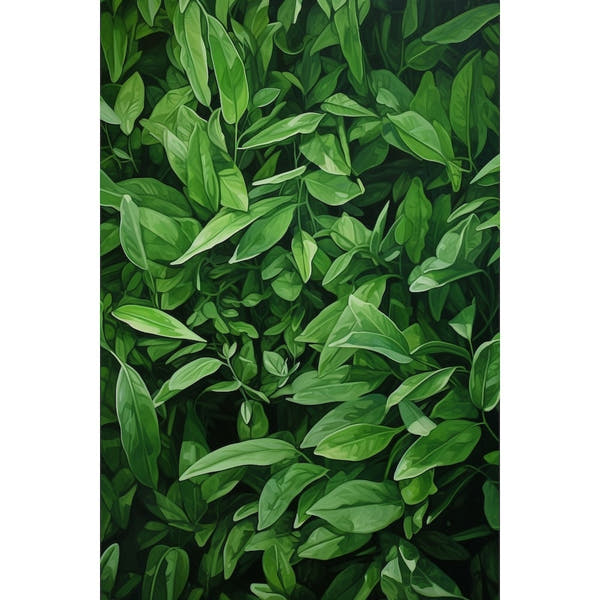 Green Leaf Abstract Painting