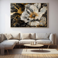 Thumbnail for Black and White Flower Painting