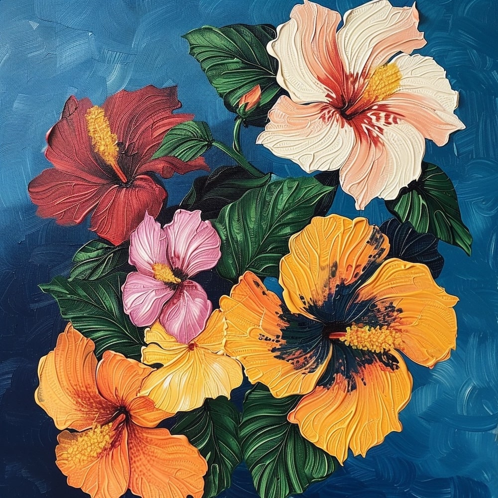 Canvas of Exotic Flowers
