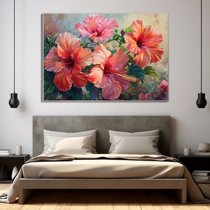 Painting of Hibiscus Flowers