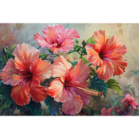 Thumbnail for Canvas of Hibiscus Flowers