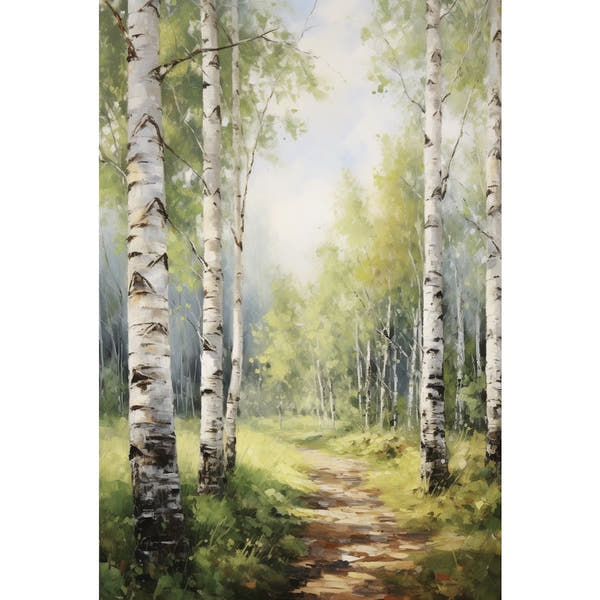 Birch Tree Canvas in Acrylic