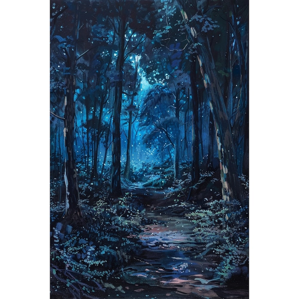 Canvas of Forest at Night