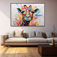 Thumbnail for Colorful Giraffe Acrylic Painting