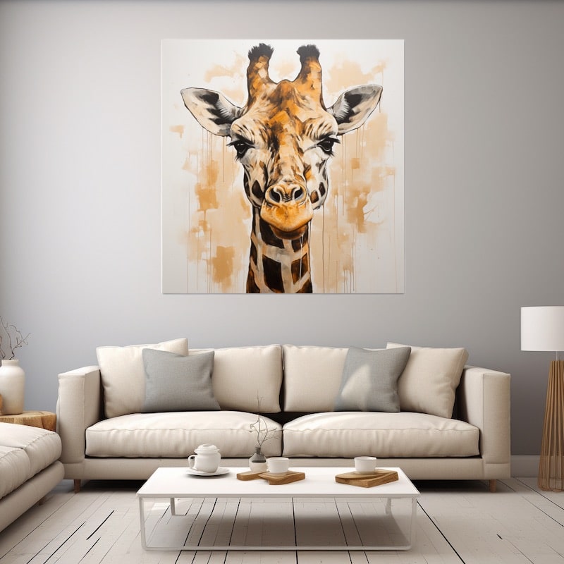 Curious Giraffe Canvas