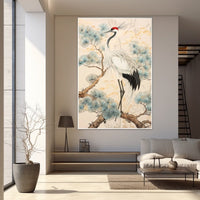 Thumbnail for Japanese Crane Bird Painting