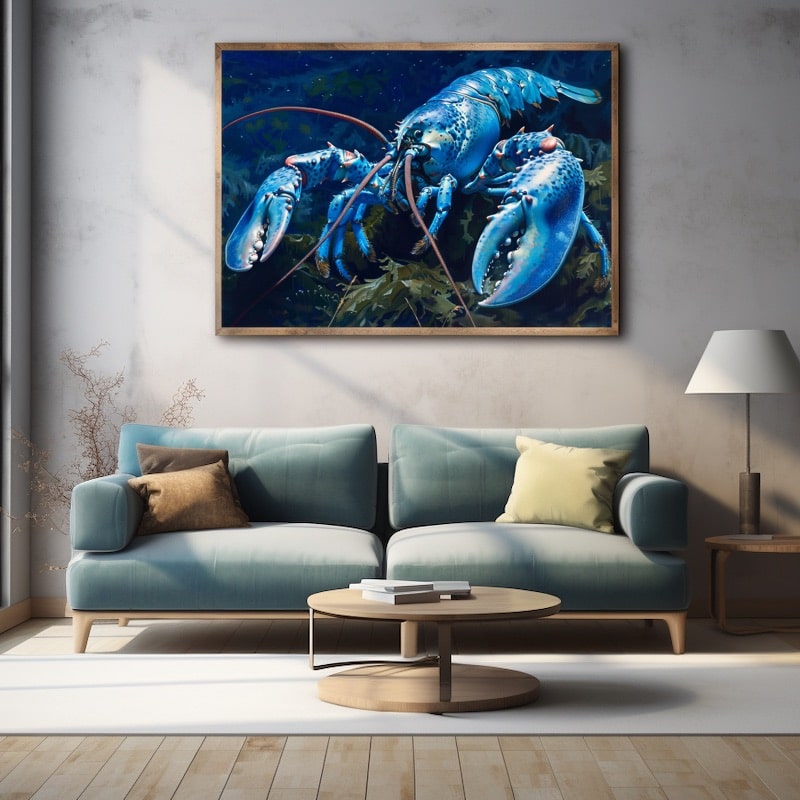 Blue Lobster Painting