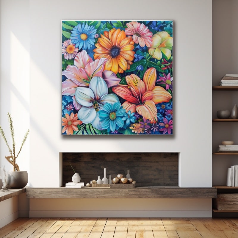 Flower Oil Painting on Canvas