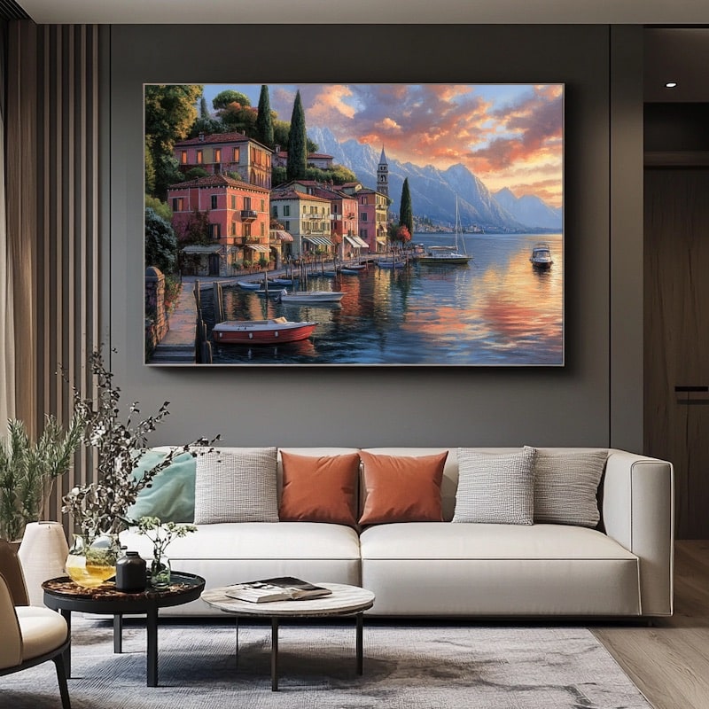 Italian Landscape Oil Painting