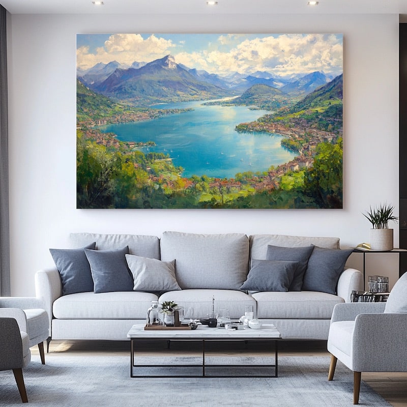 Lake Acrylic Painting