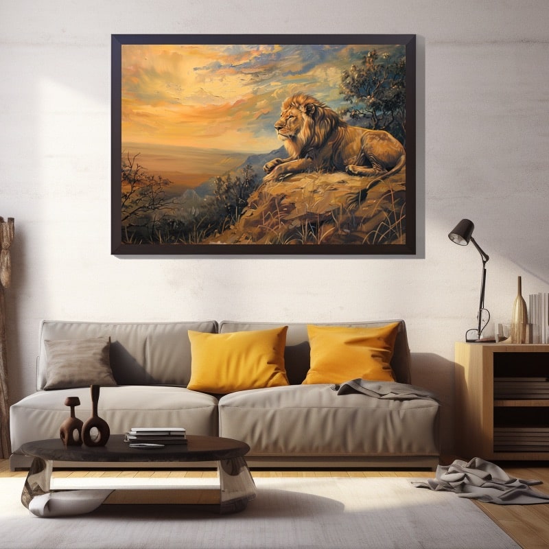 Lion Acrylic Painting
