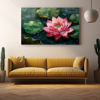 Thumbnail for Lotus Oil Painting on Canvas