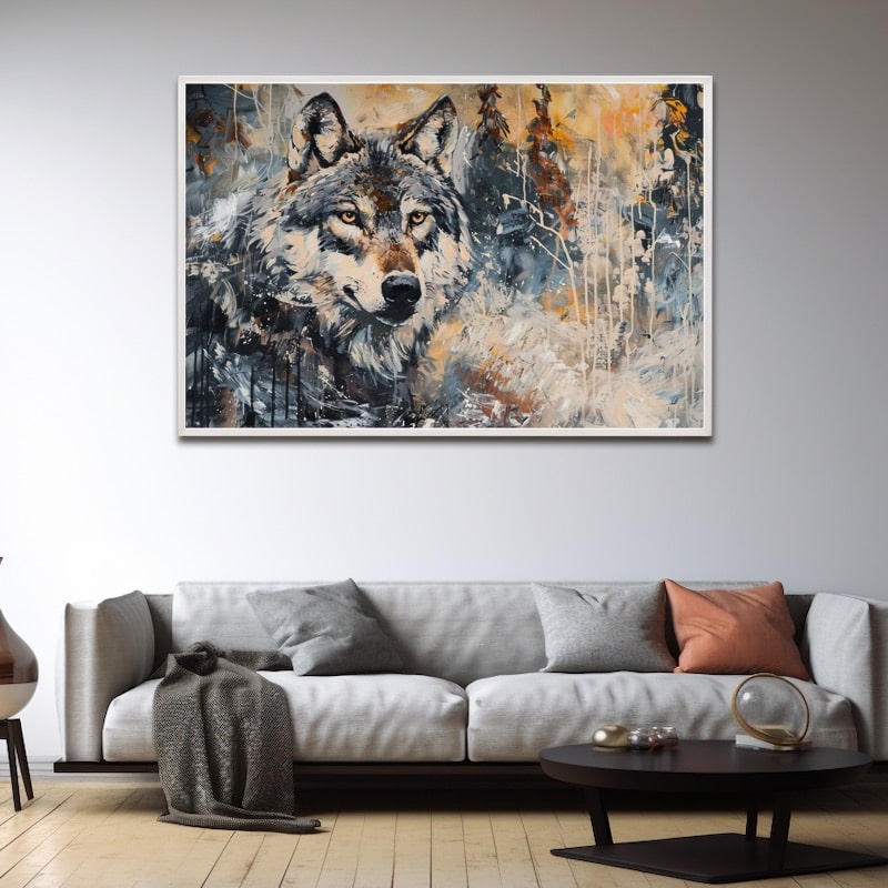 Abstract Wolf Painting