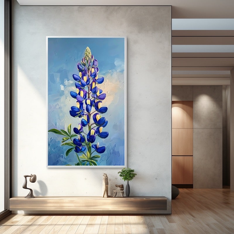 Lupine Flowers Painting