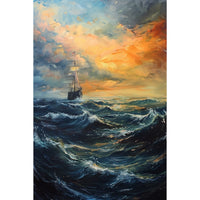 Thumbnail for Ship on Stormy Sea Canvas