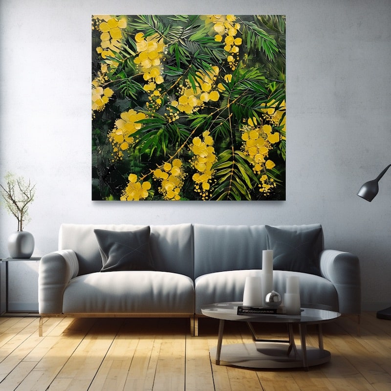 Mimosa Painting