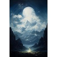 Thumbnail for Night Sky Mountains Canvas