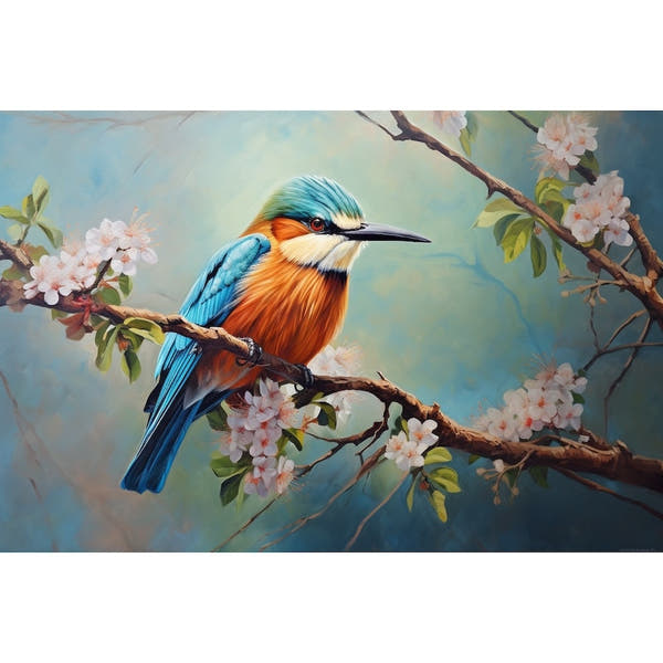 Bird and Flower Canvas