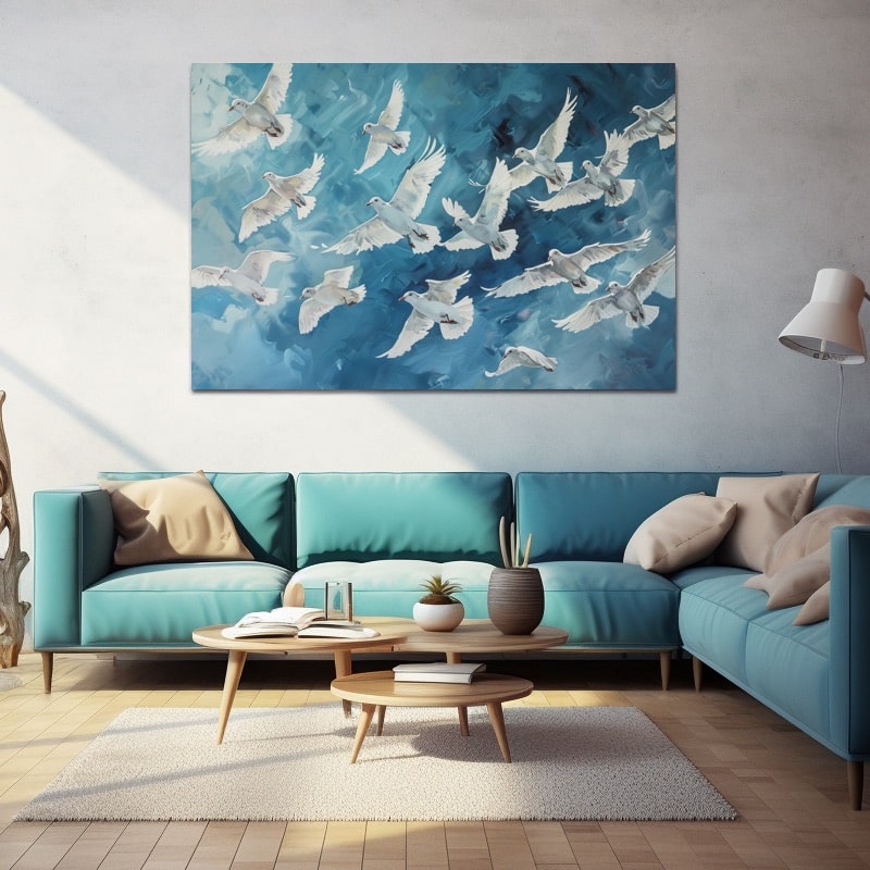 Birds in Flight Painting