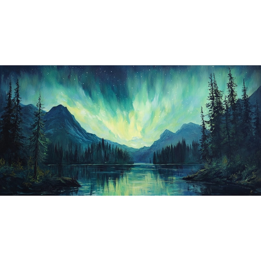 Acrylic Canvas of Northern Lights