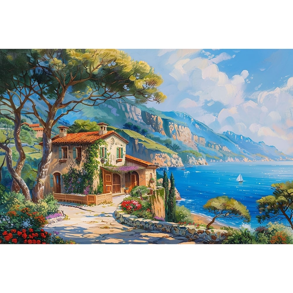 House Landscape Canvas