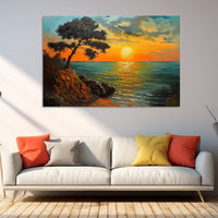 Thumbnail for Sunset Landscape Acrylic Painting