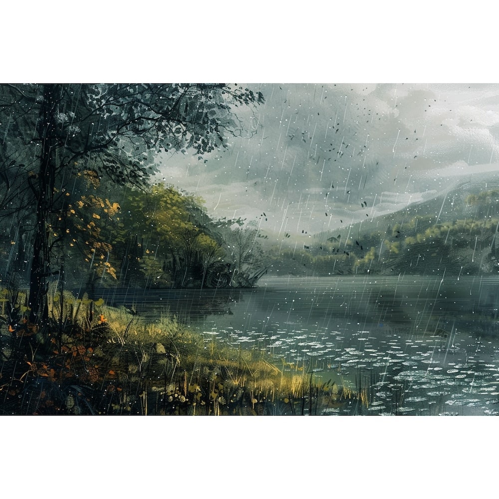 Rainy Landscape Canvas