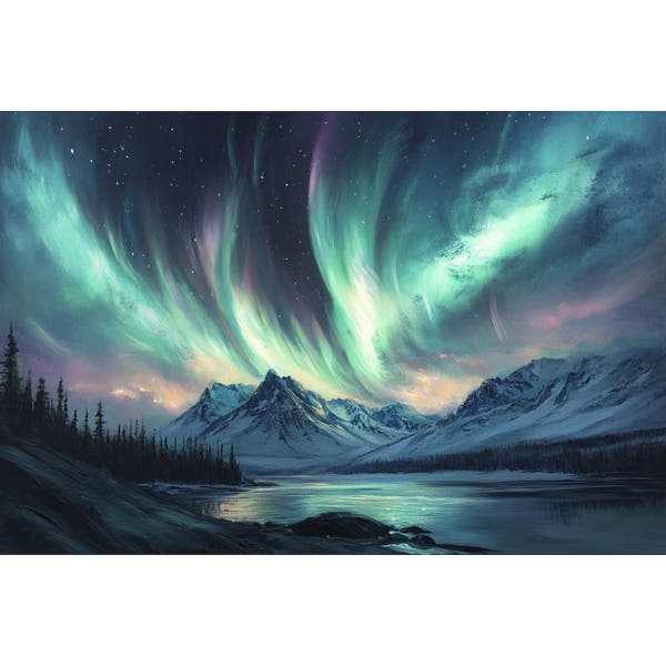 Aurora Landscape Canvas