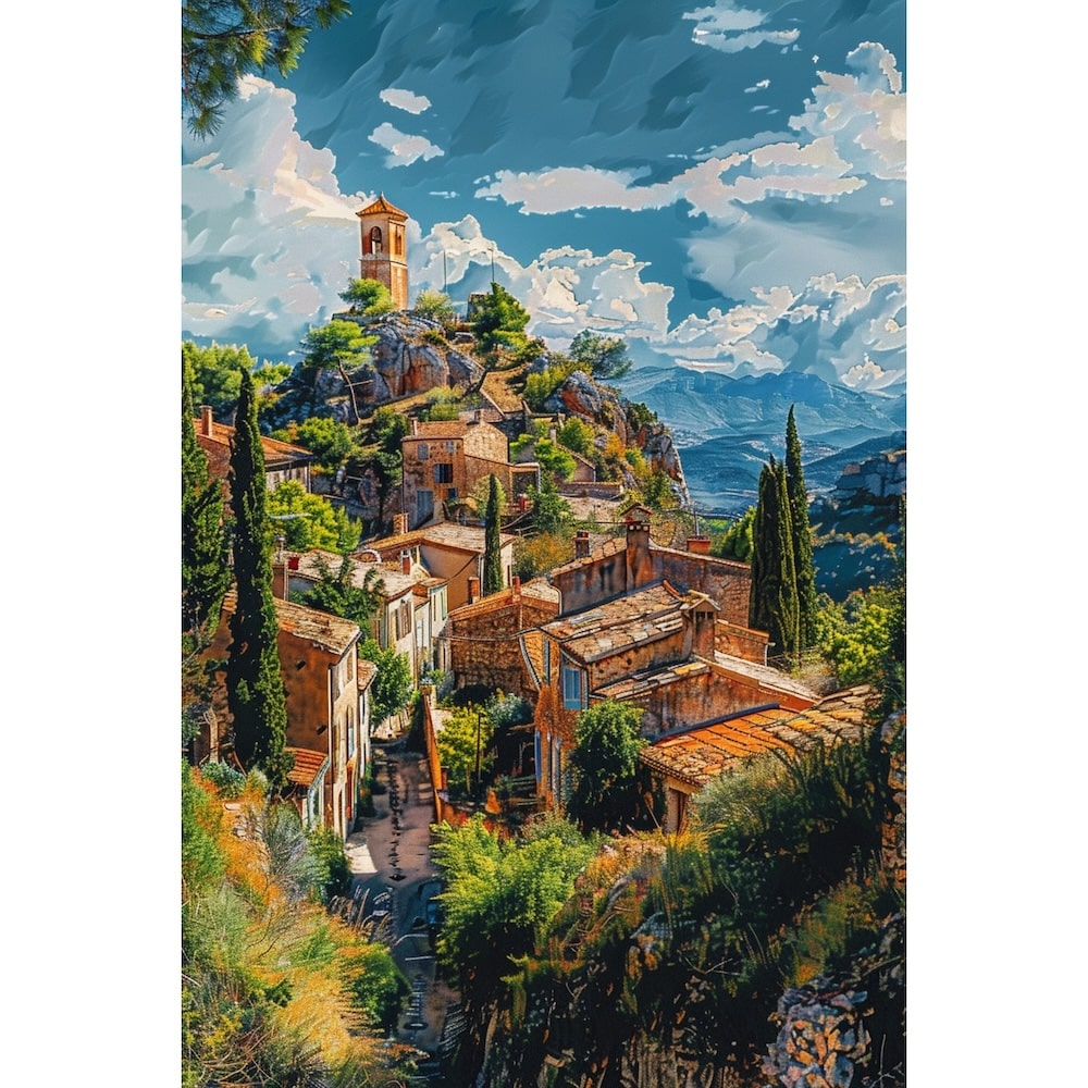 Village Landscape Canvas