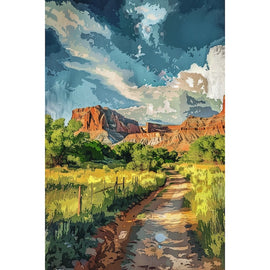 Western Landscape Oil Canvas