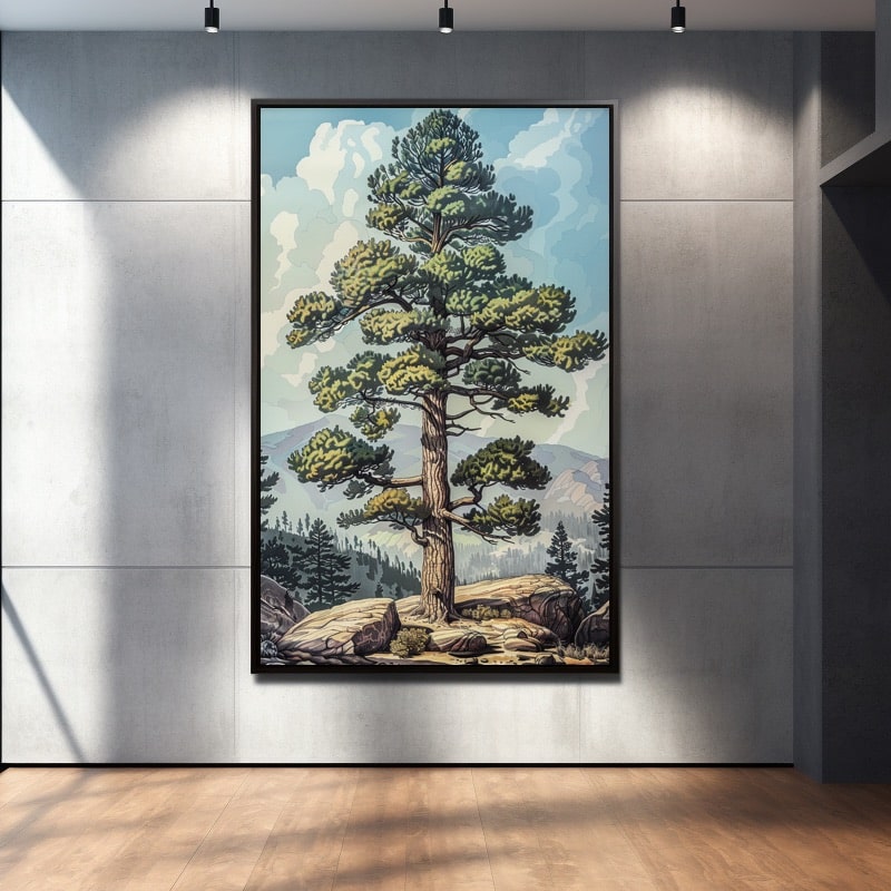 Pine Tree Canvas Painting