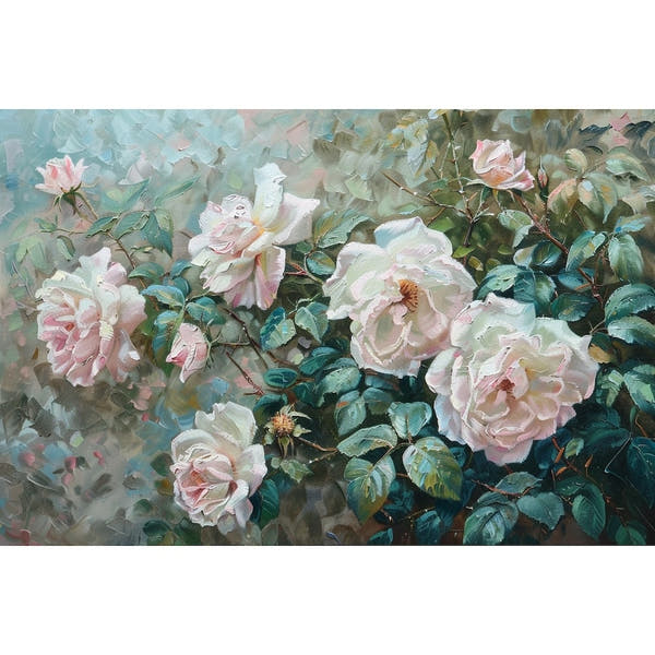 Antique Rose Oil Canvas