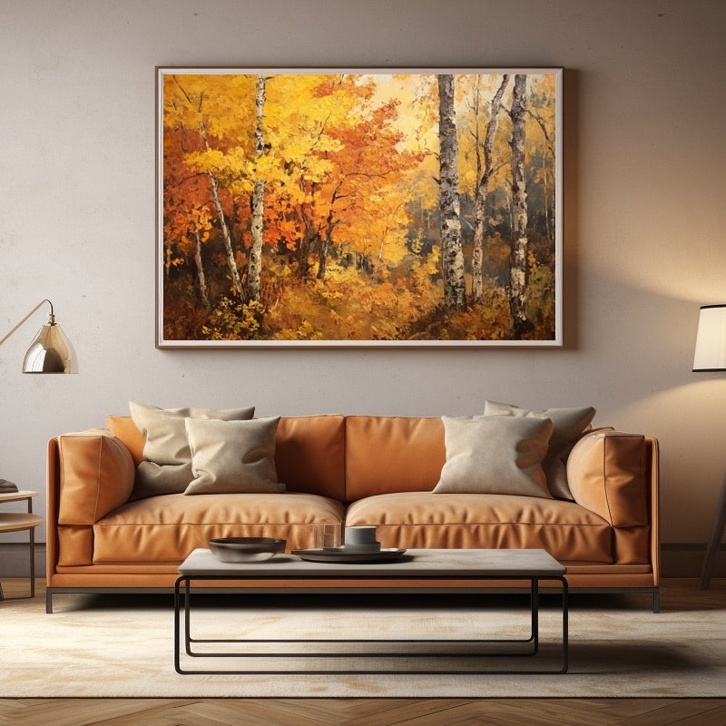 Autumn Leaves Acrylic Painting