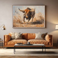 Thumbnail for Bull Canvas Painting
