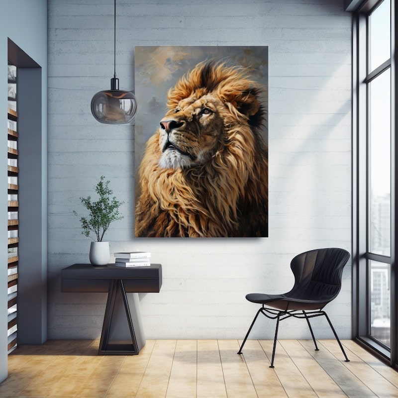 Lion Head Painting