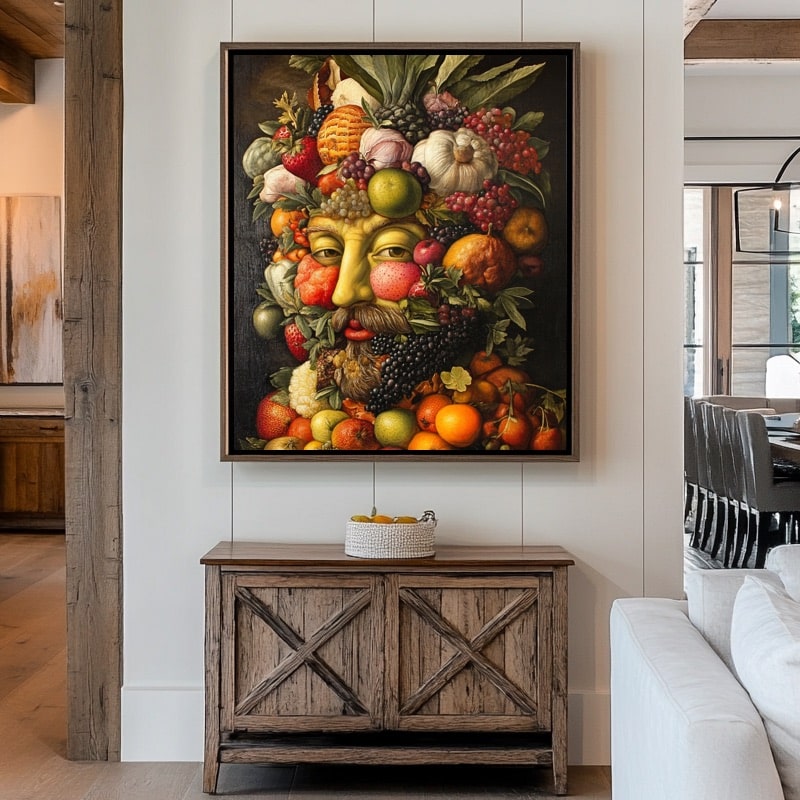 Fruit Faced Man Painting