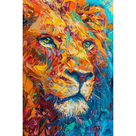 Coloured Lion Canvas