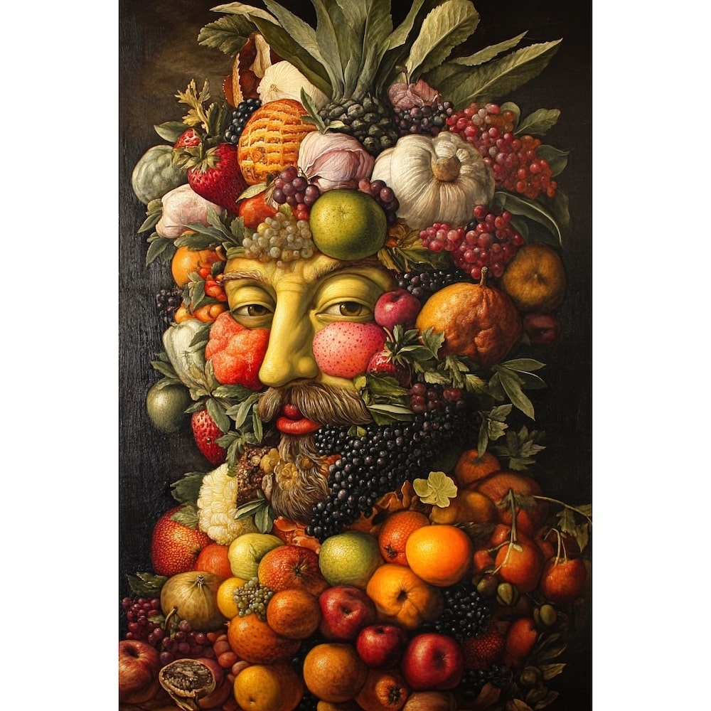 Fruit Faced Man Canvas