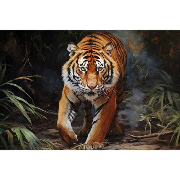Oil Tiger Canvas