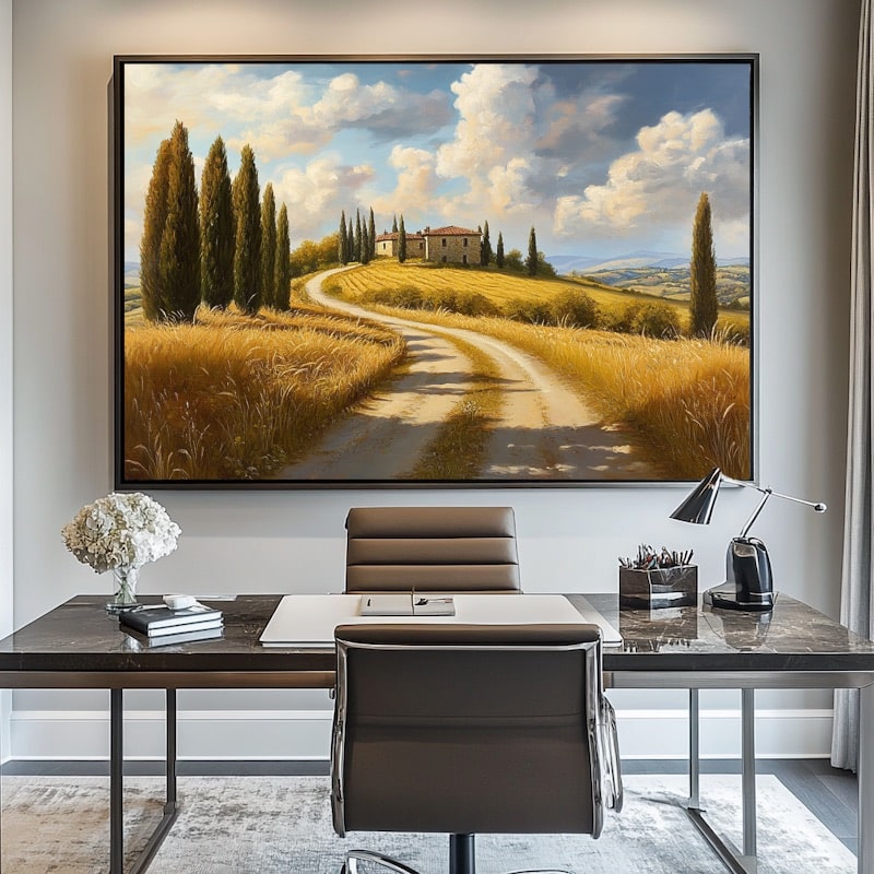 Oil Painting Tuscany Landscape