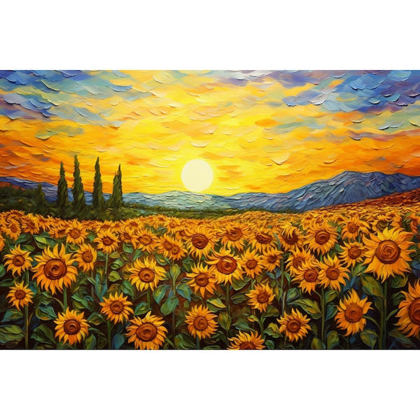 Sunflower Field Acrylic canvas