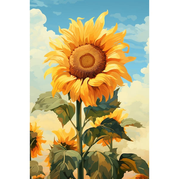 Contemporary Sunflower canvas