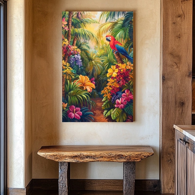 Tropical Flower Acrylic Painting